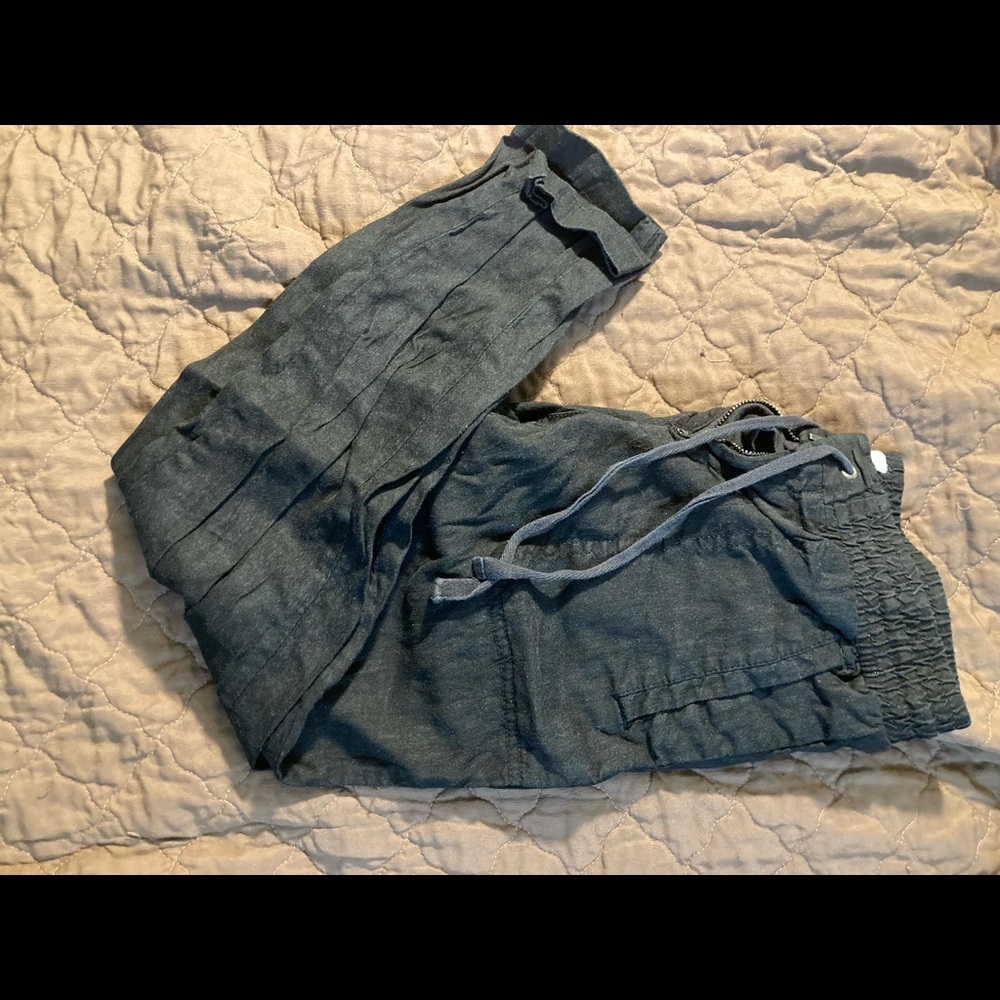 Black elastic waist band dress pants